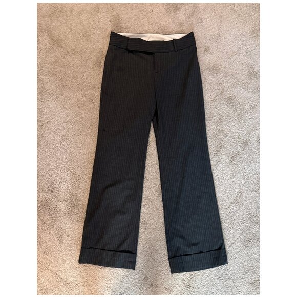 Banana Republic Pants - Banana Republic Martin Fit Pinstripe Work Slacks – Slate Gray – Size 6